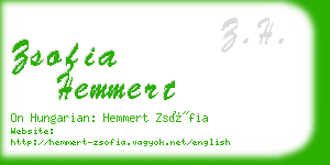 zsofia hemmert business card